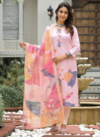 Looking These Beautiful Looking Readymade Suits.These Top Are Linen And Bottom Are Cotton And Dupatta Are Linen Fabricated.Its Beautified With Disigner Digital Printed.