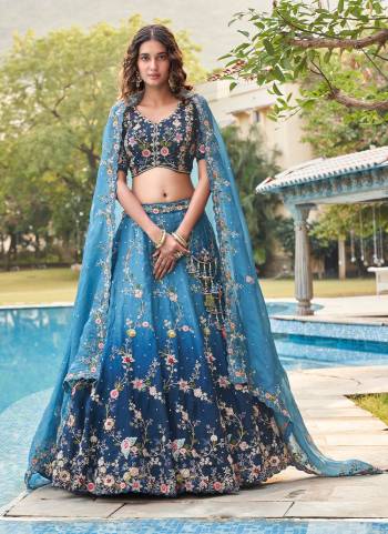 For A Designer Look,Grab These Designer Lehenga Choli in Fine Colored.These Lehenga Are Organza And Blouse Are Fabricated On Art Silk Pair With Organza Dupatta.Its Beautified With Designer Sequance,Thread,Jari Embroidery With Kasab Coating,Diamond Stone Work.