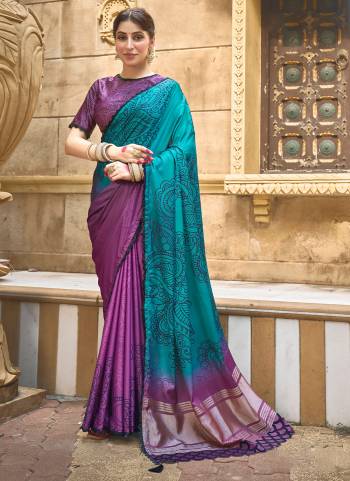 Look Attrective These Designer Party Wear Saree in Fine Colored.These Saree Are Gajji Silk And Blouse Satin Silk is Fabricated.Its Beautified Desiger Printed With Hand Work.