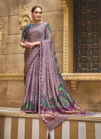 Look Attrective These Designer Party Wear Saree in Fine Colored.These Saree Are Gajji Silk And Blouse Satin Silk is Fabricated.Its Beautified Desiger Printed With Hand Work.