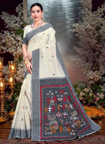 Garb These Fastive Wear Saree in Fine Colored.These Saree And Blouse is Fabricated On Cotton.Its Beautified With Heavy Weavon Designer.