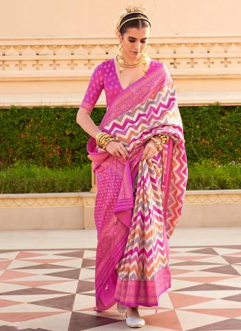 Attrective These Festival Wear Saree in Fine Colored.These Saree And Blouse is Fabricated On S V P Silk.Its Beautified With Weaving Jari Border Pallu Designer With Printed.