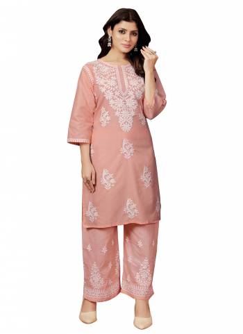 Grab These Beautiful Looking Readymade Kurti With Bottom.These Kurti And Bottom is Fabricated On Cotton.Its Beautified With Designer Chikankari Embroidery Work.