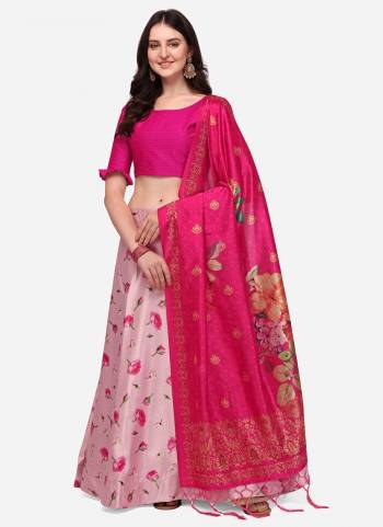 Must have Designer Lehenga Set Crafted Out Of Silk Fabric For Trendy Girlie Looks. Lehenga Is Designed With Stylish Digital Prints For Classy Ethnic Looks