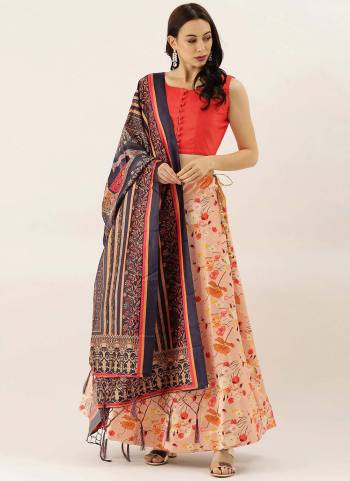 Must have Designer Lehenga Set Crafted Out Of Silk Fabric For Trendy Girlie Looks. Lehenga Is Designed With Designer Digital Prints For The Real Glam Feels. Must Have Lehenga Choli For The Coming Wedding And Festive Seasons.