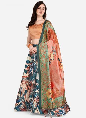 Must have Designer Lehenga Set Crafted Out Of Silk Fabric For Trendy Girlie Looks. Lehenga Is Designed With Designer Digital Prints For The Real Glam Feels. Must Have Lehenga Choli For The Coming Wedding And Festive Seasons.