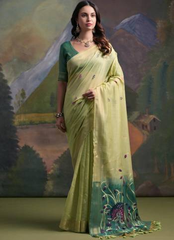 Premium Soft Muga Silk Saree With Classic Colourfull Resham Weaving Pallu With Beautiful Peacock Weaving Concept And Traditional Zari Weaving Border And All Over Resham Weaving Butties And Fancy Tassels With Contrast Blouse Piece 