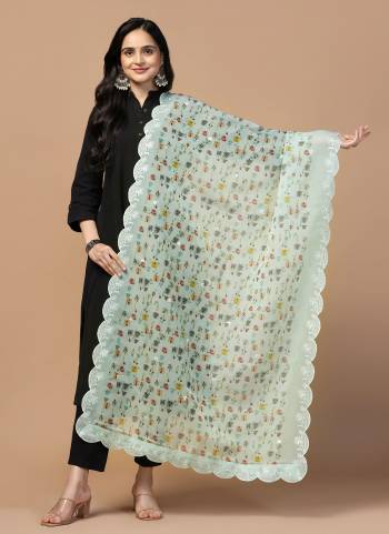 Grab These Beautiful Colored Ethnic Dupatta.This Dupatta is Fabricated On Beautiful Organza Fabric . It Is Beautified With Beautiful Digital Prints And Resham Embroidery Work.