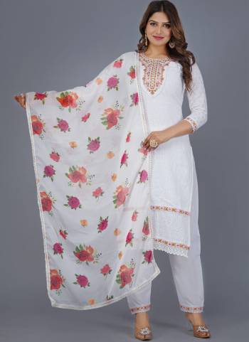 Attrective These Suit in Fine Colored Pair With Bottom And Dupatta.These Top And Bottom Are Fabricated On Cotton Pair With Organza Dupatta.Its Beautified With Designer Embroidery Work With Printed Dupatta.