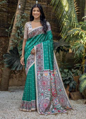 Attrective These Festive Wear Saree in Fine Colored.These Saree And Blouse is Fabricated On Tussar Silk.Its Beautified With Designer Bandhani With Madhubani Printed.