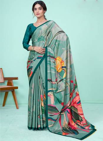 Attrective Look These Party Wear Saree in Fine Colored.These Saree And Blouse is Fabricated On Crepe Soft Silk.Its Beautified With Designer Digital Printed.