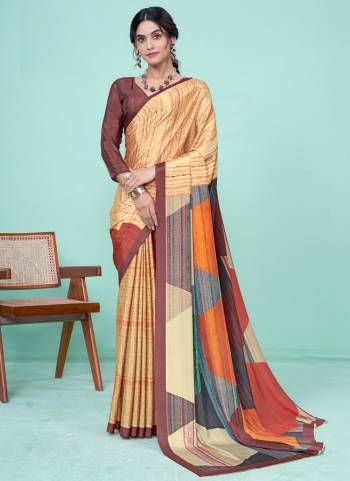 Attrective Look These Party Wear Saree in Fine Colored.These Saree And Blouse is Fabricated On Crepe Soft Silk.Its Beautified With Designer Digital Printed.