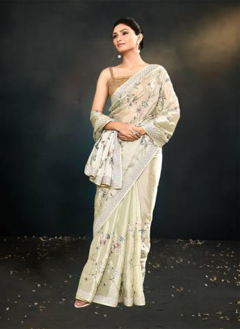 Look Attrective These Designer Party Wear Saree in Fine Colored.These Saree Are Satin Silk And Blouse Satin Silk  is Fabricated.Its Beautified Heavy Desiger Embroidery Work.