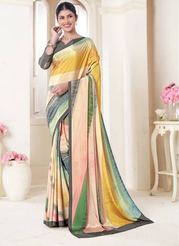 Attrective Look These Party Wear Saree in Fine Colored.These Saree And Blouse is Fabricated On Crepe Soft Silk.Its Beautified With Designer Digital Printed.