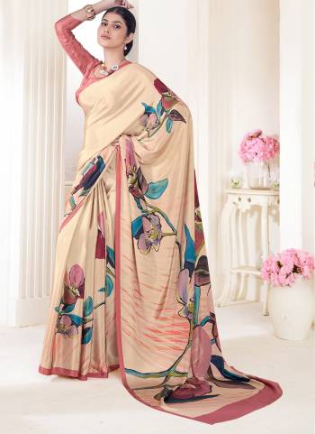 Attrective Look These Party Wear Saree in Fine Colored.These Saree And Blouse is Fabricated On Crepe Soft Silk.Its Beautified With Designer Digital Printed.