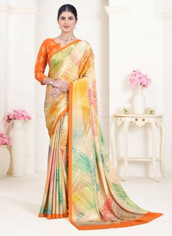 Attrective Look These Party Wear Saree in Fine Colored.These Saree And Blouse is Fabricated On Crepe Soft Silk.Its Beautified With Designer Digital Printed.