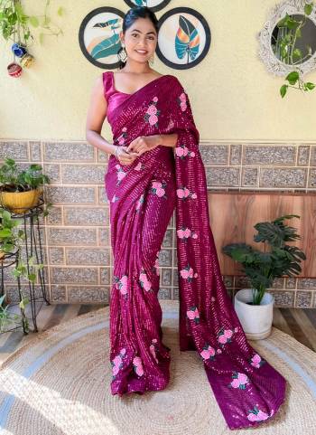 Looking These Party Wear Saree in Fine Colored.These Saree Are Georgette And Blouse is Satin Banglori Fabricated.Its Beautified With Designer Multy Thread,Sequance Embroidery Work.