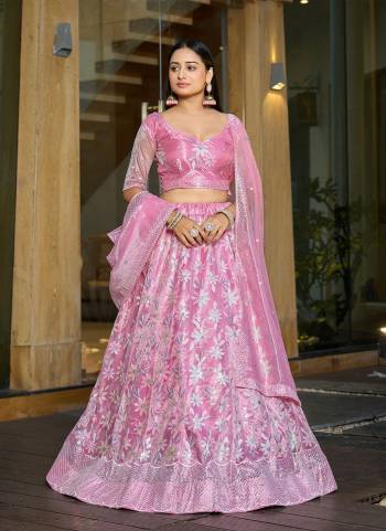 Attrective These Party Wear Lehenga Choli in Fine Colored.These Lehenga Are Silk Net Choli Are Silk Net And Dupatta Are Fabricated On Silk Net Pair.Its Beautified With Designer Sequance Embroidery Work.