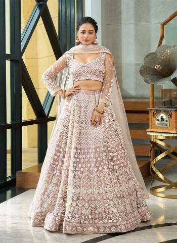 Attrective These Party Wear Lehenga Choli in Fine Colored.These Lehenga Are Net Choli Are Net And Dupatta Are Fabricated On Net Pair.Its Beautified With Designer Embroidery Work.