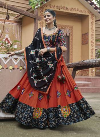 Attrective These Navratri Special Lehenga Choli in Fine Colored.These Lehenga Are Viscose Rayon And Blouse Are Viscose Rayon And Dupatta Are Fabricated On Viscose Rayon.Its Beautified With Designer Mirror,Thread Embroidery Work.