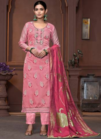 Garb These Suit in Fine Colored Pair With Bottom And Dupatta.These Top Are Modal And Dupatta Are Fabricated On Muslin Pair With Dull Santoon Bottom.Its Beautified With Wevon Designer, Hand Work.