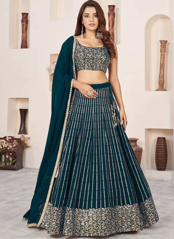 For A Designer Look,Grab These Lehenga Choli in Fine Colored.These Lehenga And Blouse Are Fabricated On Georgette Pair With Dupatta Are Georgette.Its Beautified With Designer Jari,Sequance Embroidery Work.