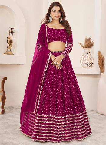 For A Designer Look,Grab These Lehenga Choli in Fine Colored.These Lehenga And Blouse Are Fabricated On Georgette Pair With Dupatta Are Soft Net.Its Beautified With Designer Jari,Sequance Embroidery Work.