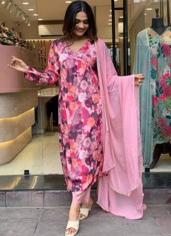 Looking These Beautiful Looking Readymade Suits.These Top Are Russion Silk And Bottom Are Rayon Slub And Dupatta Georgette Fabricated.Its Beautified With Designer Printed With Embroidery Work.