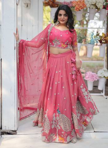 For A Designer Look,Grab These Lehenga Choli in Fine Colored.These Lehenga And Blouse Are Fabricated On Gold Coin Pair With Gold Coin Dupatta.Its Beautified With Designer Heavy Thread,Sequance Embroidery Work.