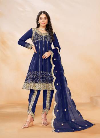 Looking These Designer Paty Wear Dhoti Style Suit in Fine Colored Pair With Bottom And Dupatta.These Top Are Art Silk And Dupatta Are Fabricated On Net Pair With Art Silk Bottom.Its Beautified With Santoon Inner.Its Beautified With Designer Sequance Embroidery Work.