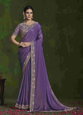 Garb These Party Wear Saree in Fine Colored. These Saree  Is Habotai Silk And Blouse is Satin Silk Fabricated.Its Beautified With dual Sequence.