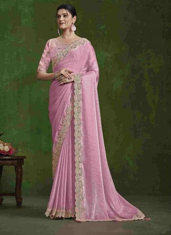 Garb These Party Wear Saree in Fine Colored.These Saree  Is 2 Tone Satin Silk And Blouse is Satin Silk.Its Beautified With Handwork Sequence.