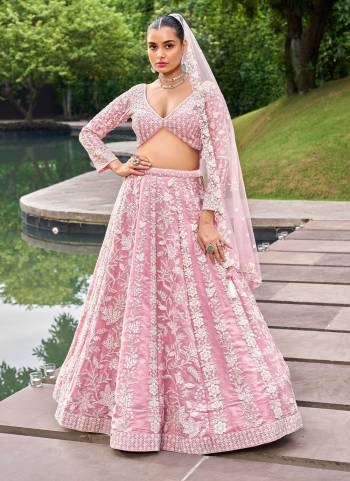 Attrective Looking This Partywear Fine Color Fancy Heavy Designer Choli And Lahenga Fabriced On Organza And Dupatta Net In Fabricated Beautified With Attrective Designer Heavy Embroidery Work. Buy Now.