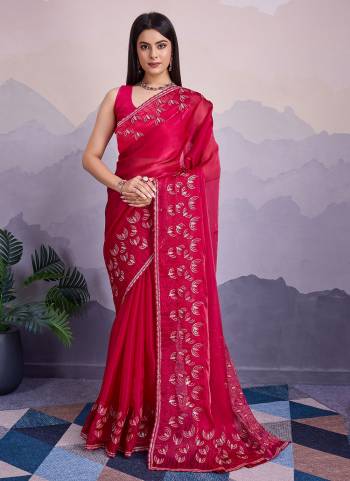 Looking These Party Wear Saree in Fine Colored.These Saree Are Jimmi Silk And Blouse is Art Silk Fabricated.Its Beautified With Designer Thread,Sequance Embroidery Work.