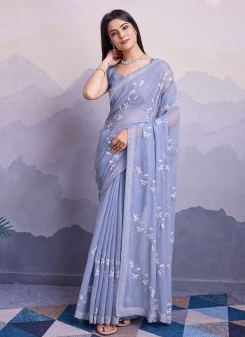 Attrective These Party Wear Saree in Fine Colored.These Saree Are Simmer Chiffon And Blouse is Art Silk Fabricated.Its Beautified With Designer Sequance Embroidery Work.