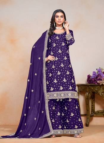 Looking These Designer Paty Wear Plazzo Suit in Fine Colored Pair With Bottom And Dupatta.These Top Are Chinon And Dupatta Are Fabricated On Chinon Pair With Chinon Bottom.Its Beautified With Santoon Inner.Its Beautified With Designer Sequance Embroidery Work.