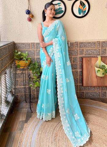 Attrective These Party Wear Saree in Fine Colored.These Saree Are Simmer Silk And Blouse is Simmer Silk Fabricated.Its Beautified With Designer Thread Embroidery Cut Work.