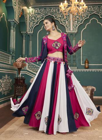 Attrective These Navratri Special Lehenga Choli in Fine Colored.These Lehenga Are Viscose Rayon And Blouse Are Viscose Rayon And Viscose Rayon Are Fabricated On Viscose Rayon.Its Beautified With Designer Embroidery Work.