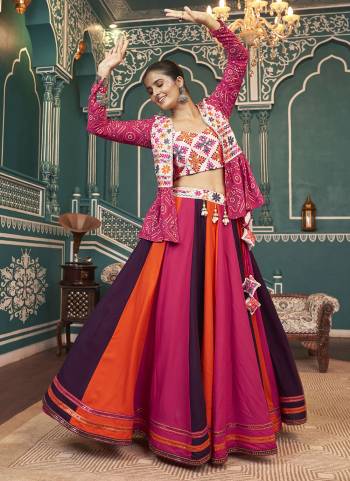 Attrective These Navratri Special Lehenga Choli in Fine Colored.These Lehenga Are Viscose Rayon And Blouse Are Viscose Rayon And Viscose Rayon Are Fabricated On Viscose Rayon.Its Beautified With Designer Embroidery Work.