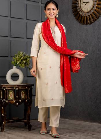 Attrective These Beautiful Looking Readymade Top Bottom With Dupatta.These Top And Bottom is Fabricated On Viscose And Chanderi Dupatta.Its Beautified With Designer Embroidery Work.