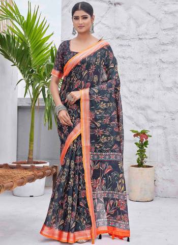 Looking These Fastival Wear Saree in Fine Colored.These Saree Are Linen Blend And Blouse is Linen Blend Fabricated.Its Beautified With Designer Digital Printed.