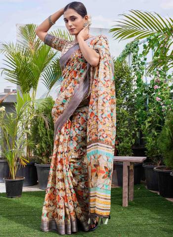 Looking These Fastival Wear Saree in Fine Colored.These Saree Are Linen Blend And Blouse is Linen Blend Fabricated.Its Beautified With Designer Digital Printed.