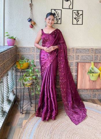 Attrective These Party Wear Saree in Fine Colored.These Saree Are Burburry And Blouse is Burburry Fabricated.Its Beautified With Designer Thread,Sequance Embroidery Work.