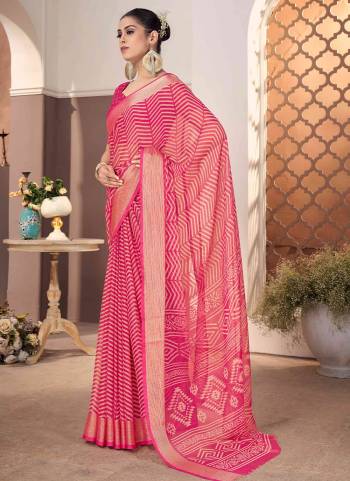 Garb These Party Wear Saree in Fine Colored.These Saree And Blouse is Fabricated On Chiffon Pair.Its Beautified With Designer Zigzak Printed.