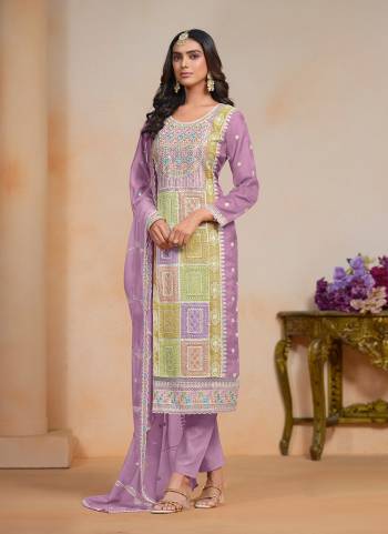 Garb These Beautiful Looking Fine Color Suits.These Top And Dupatta Are Organza And Bottom Santoon Fabricated.Its Beautified With Designer Embroidery Work.