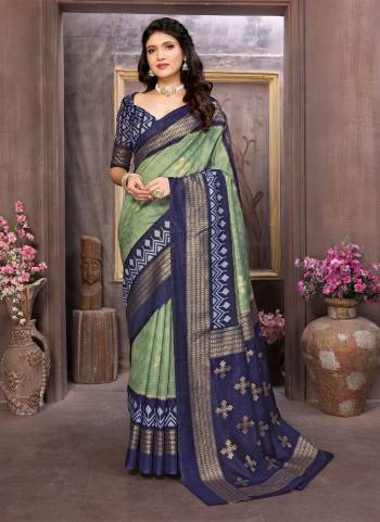  Looking These Party Wear Saree in Fine Colored.These Saree And Blouse is Fabricated On Cotton Silk Pair.Its Beautified With Wevon Jari Designer With Designer Foil Printed.