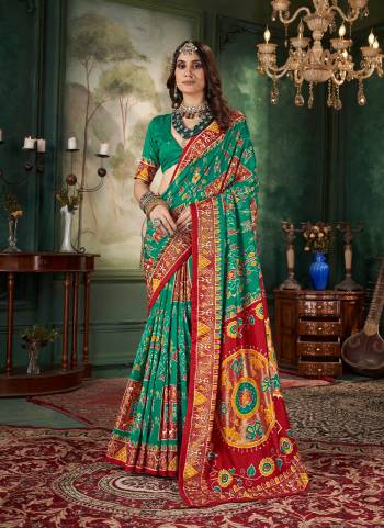 Garb These Party Wear Saree in Fine Colored.These Saree And Blouse is Fabricated On Tussar Silk Pair.Its Beautified With Wevon Jari Designer With Ikkat Printed.