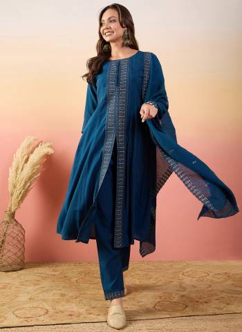 Attrective These Beautiful Looking Readymade Top Bottom With Dupatta.These Top And Bottom is Fabricated On Silk And Silk Blend Dupatta.Its Beautified With Designer Embroidery Work.