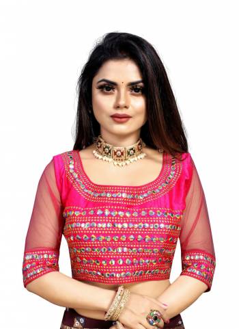 Grab These Beautiful Colored Readymade Blouse.Its Fabricated On Silk With Designer Mirror Embroidery Work.Buy Now.