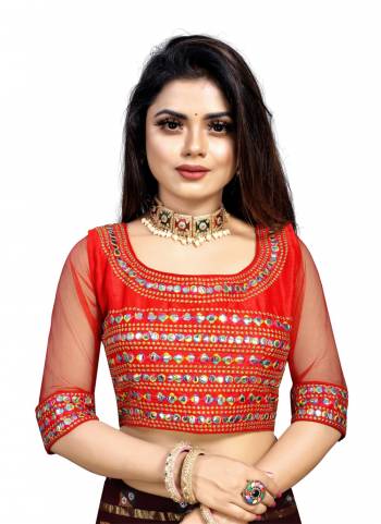 Grab These Beautiful Colored Readymade Blouse.Its Fabricated On Silk With Designer Mirror Embroidery Work.Buy Now.